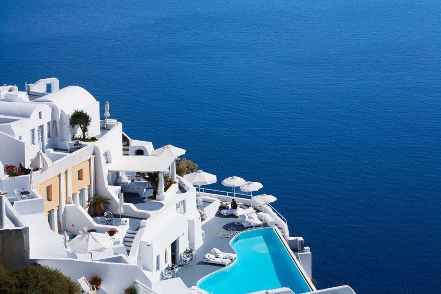 Santorini Görögország online puzzle