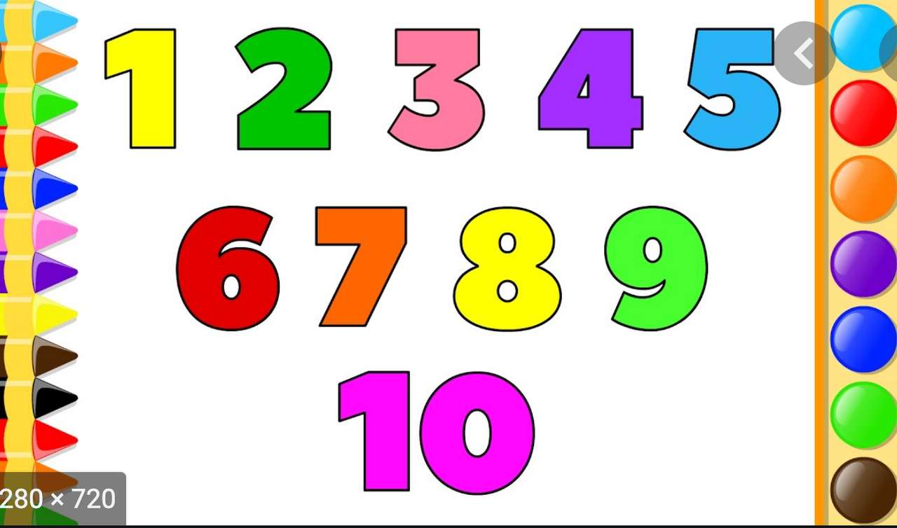 Farben und Zahlen Puzzlespiel online