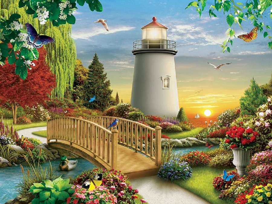<< Spring by the sea >> online puzzle