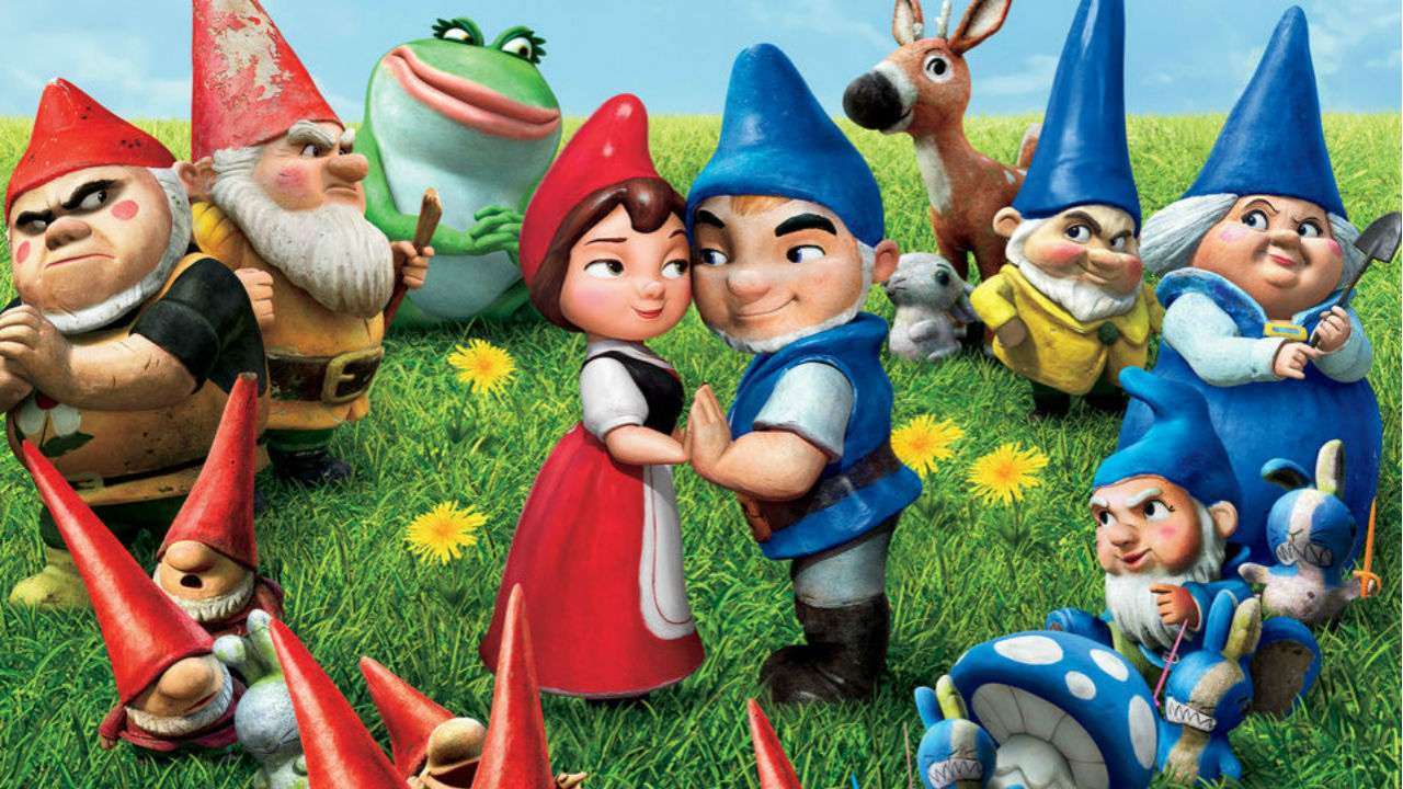 Gnomeo y julia - figurines de la película animada rompecabezas en línea