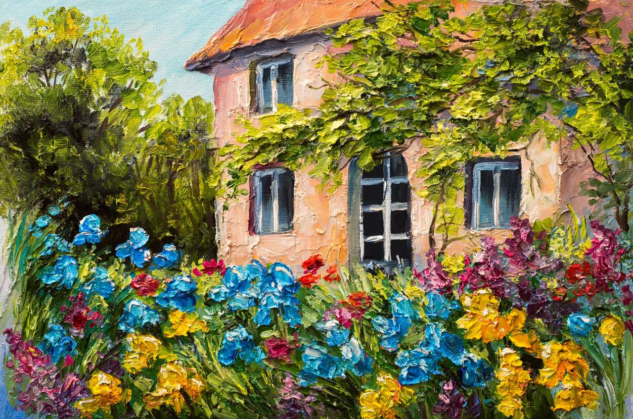 house in the flower garden jigsaw puzzle online