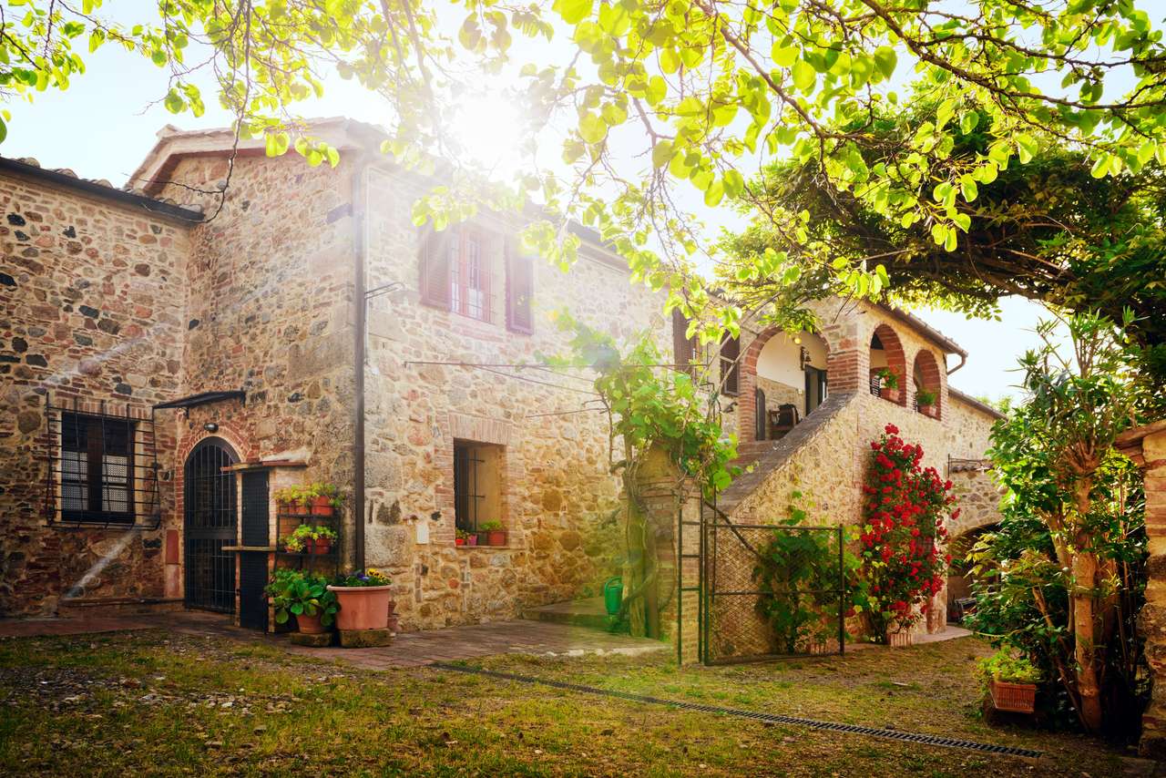 Traditionell italiensk villa pussel på nätet
