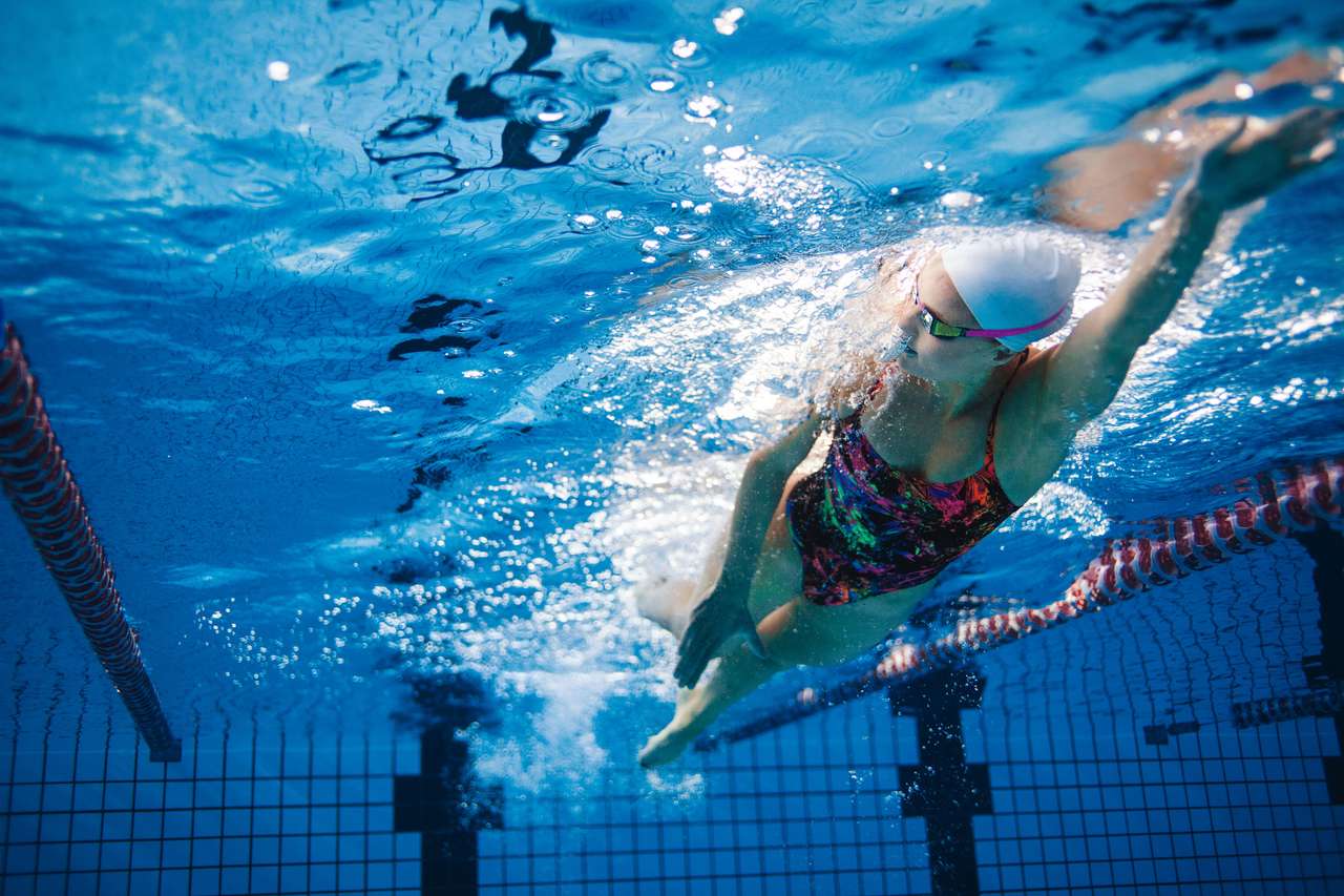 Μια προπόνηση κολυμβητής online παζλ