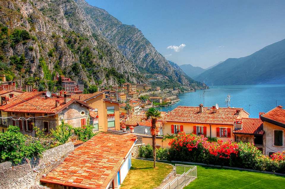 Jezero Garda- Itálie skládačky online