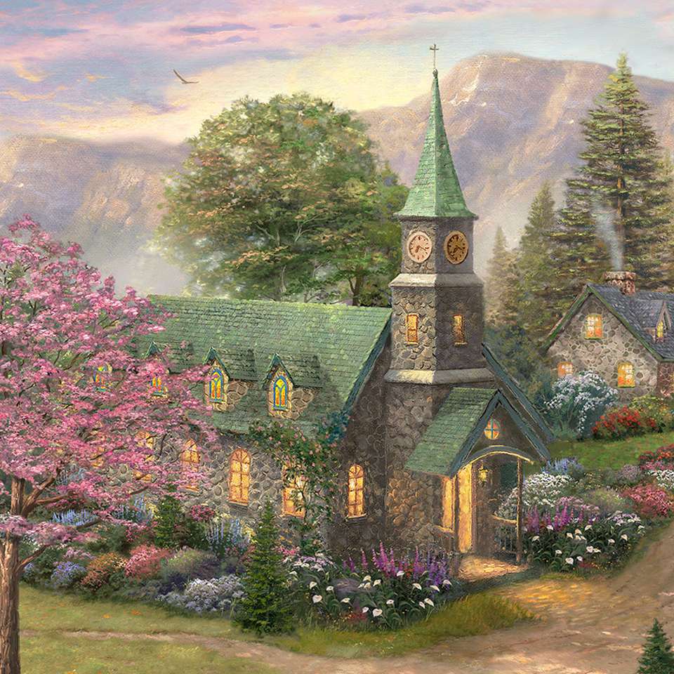 Kirche in den Bergen Online-Puzzle