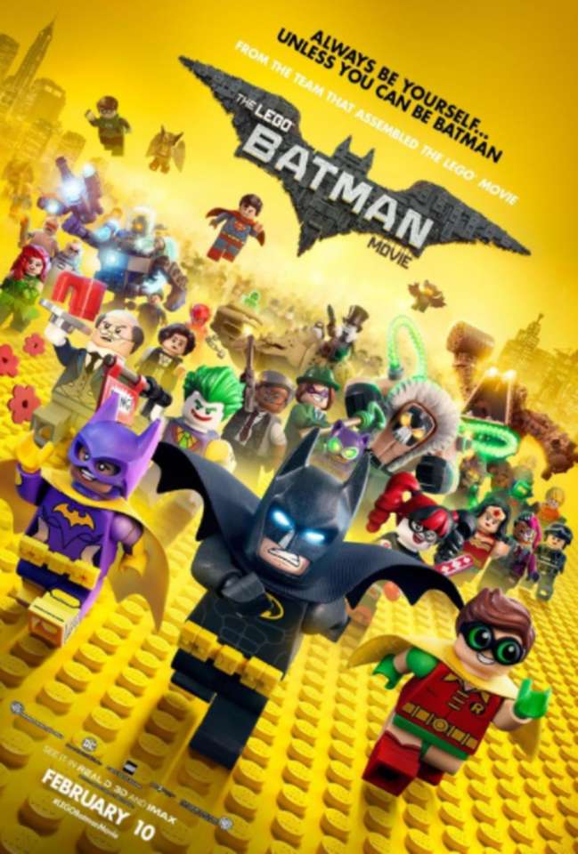 O cartaz do filme do batman de LEGO puzzle online