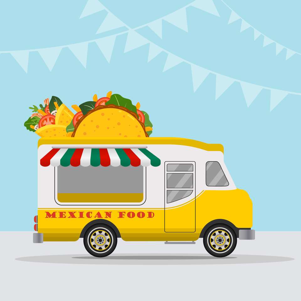 Mexikói élelmiszer-teherautó online puzzle