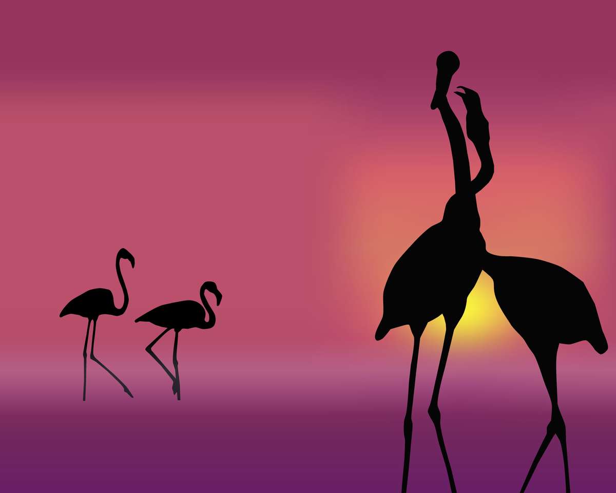 flamingók kirakós online