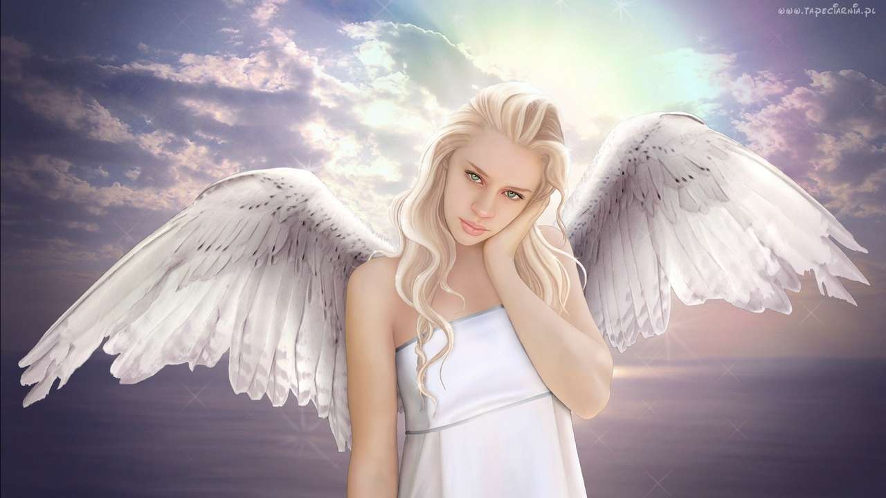 Задумчивый ангел онлайн-пазл
