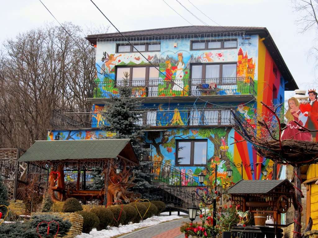 Kleurrijk huis online puzzel