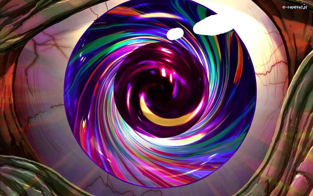 Datorgrafik - Artificial Eye Rainbow Pussel online