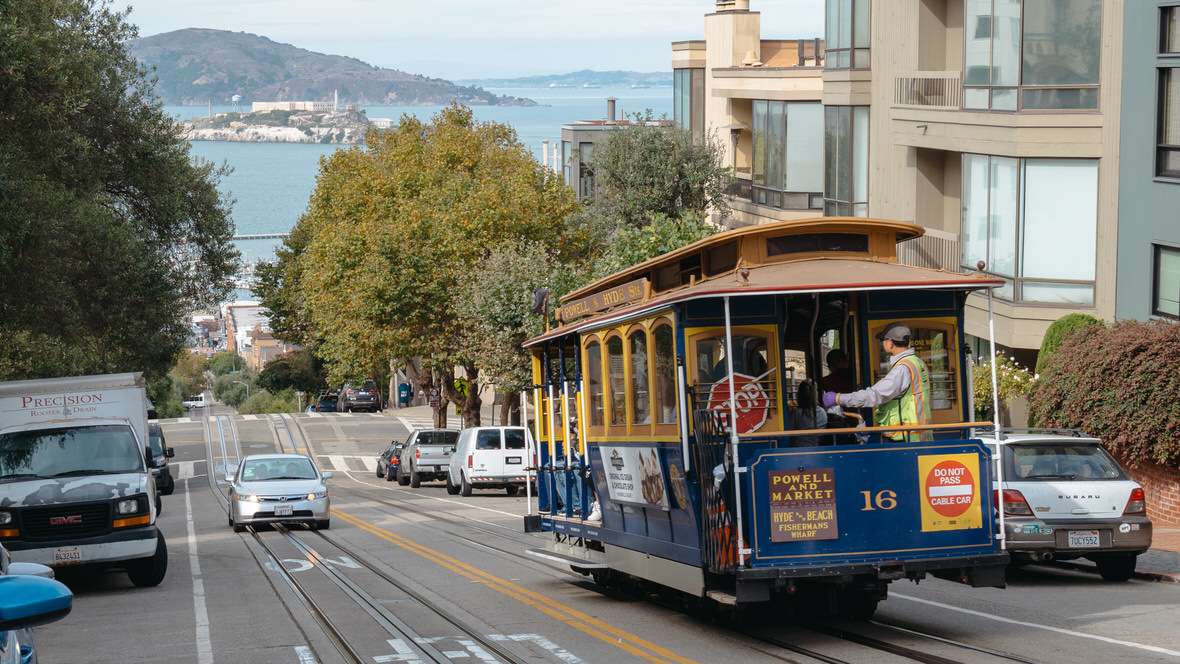 Straßenbahn in San Francisco Online-Puzzle