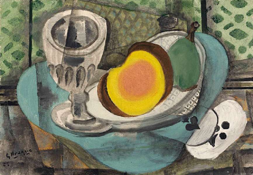 "A kettő, mint" Georges Braque 1929 kirakós online
