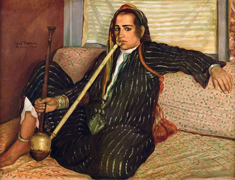 "El fumador haschisch" de Émile Bernard (1900) rompecabezas en línea