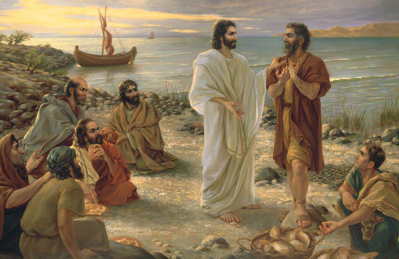 Cristo parece a los discípulos rompecabezas en línea
