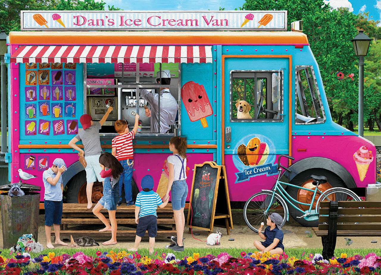 La furgoneta de helado de Dan rompecabezas en línea