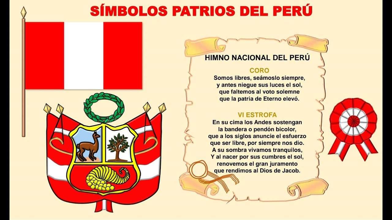 Die Patrio-Symbole von Peru Online-Puzzle