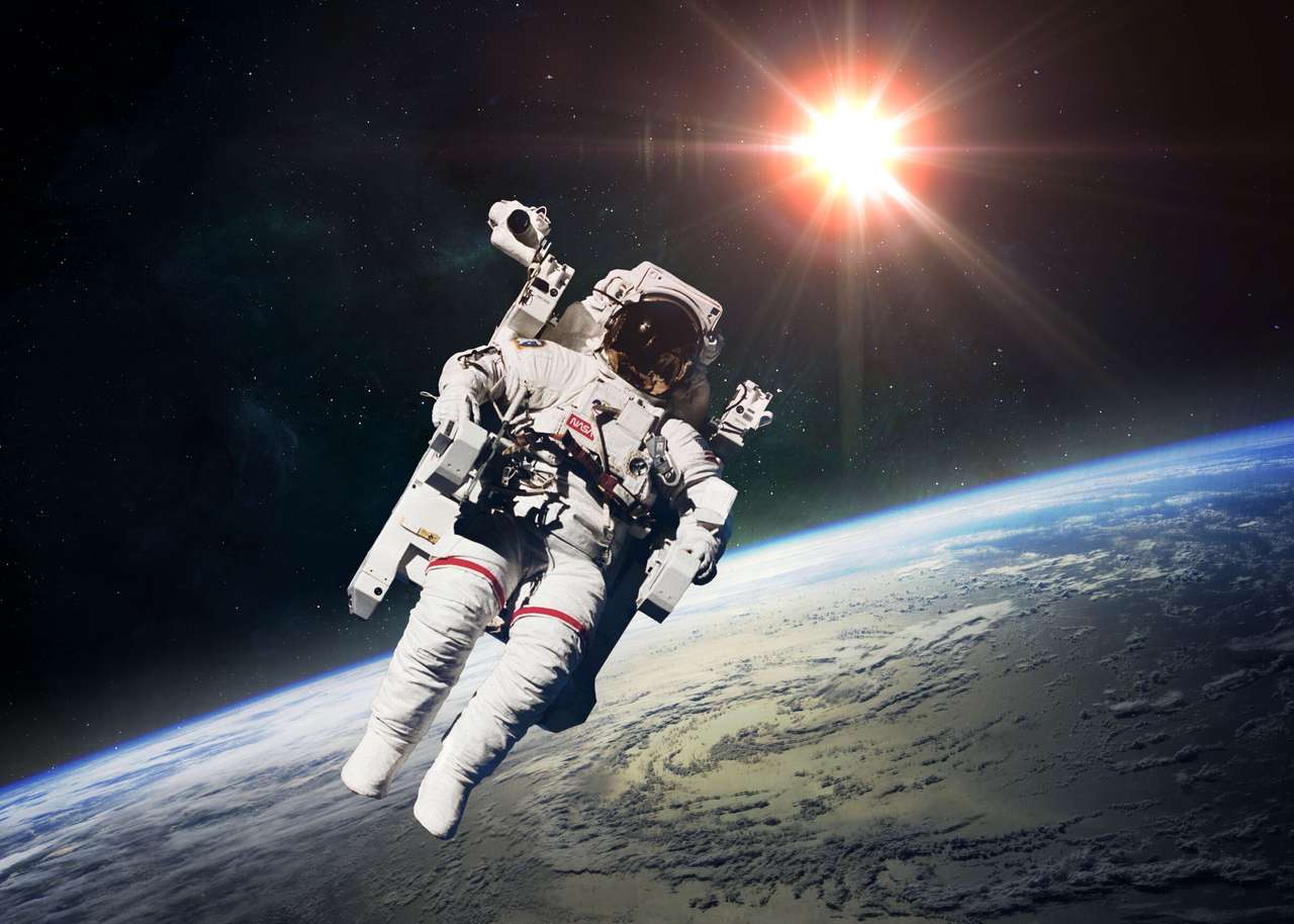 Astronaut ve vesmíru skládačky online
