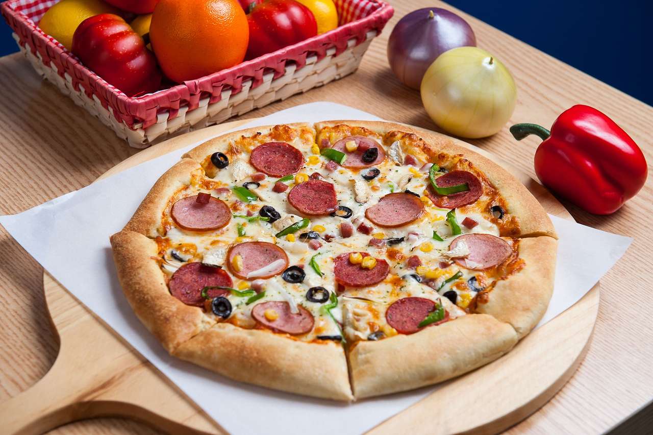 En pizza bakad Pussel online
