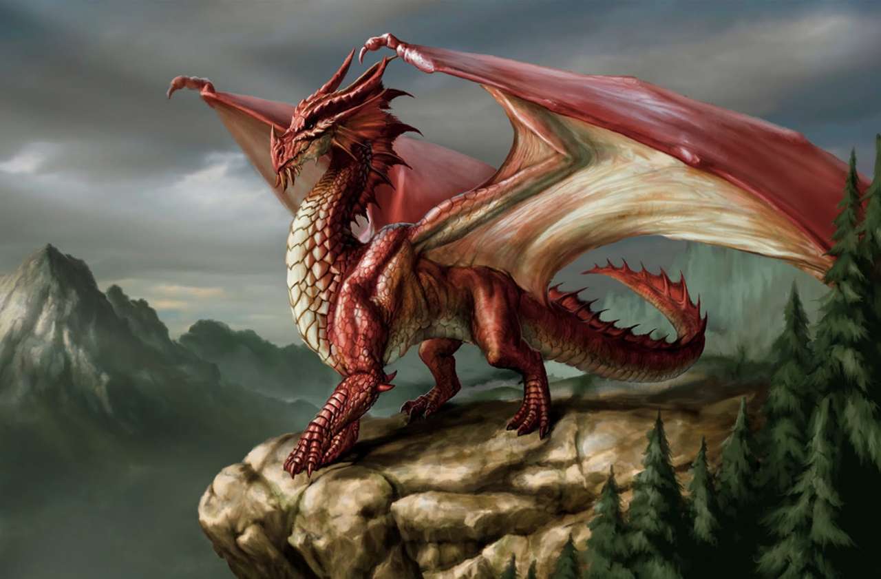 Dragão roxo puzzle online