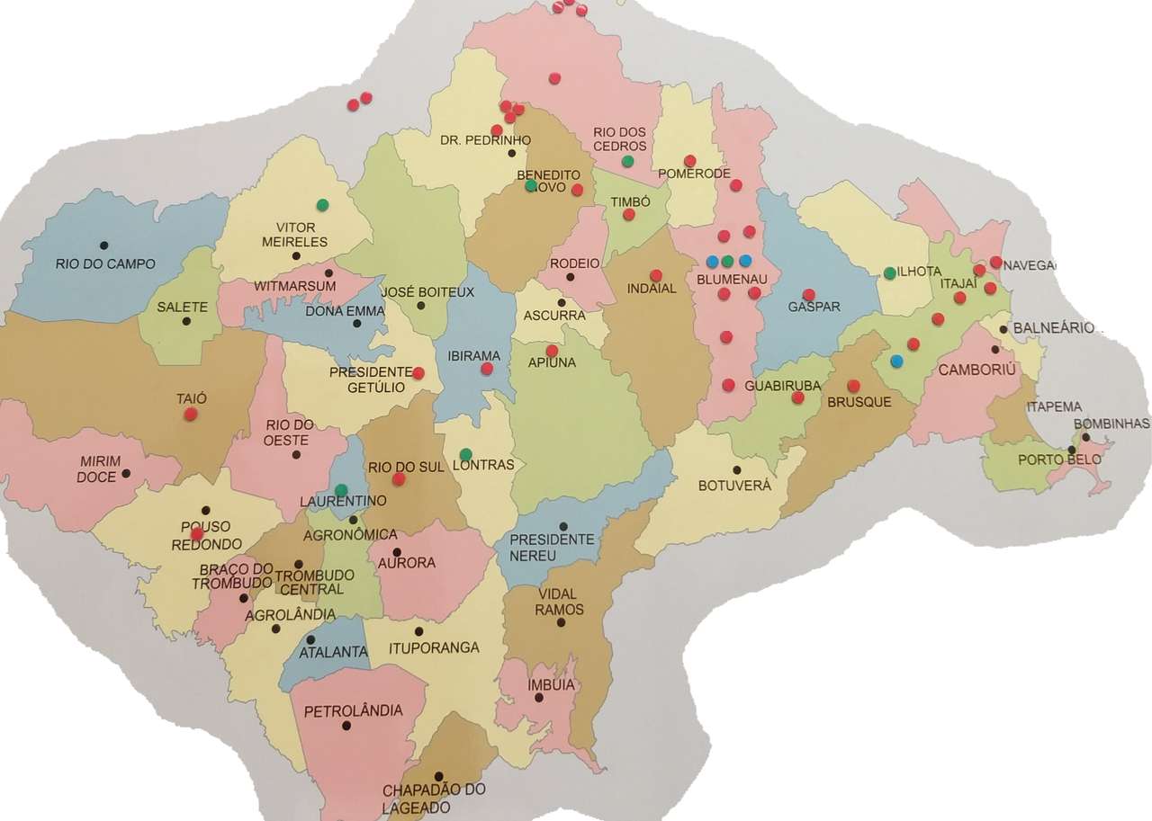 Harta regională puzzle online