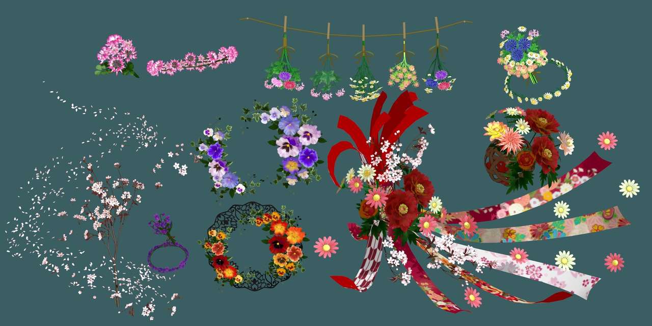 Красив образ на цветя онлайн пъзел