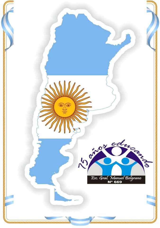 Argentinsk flagga pussel på nätet