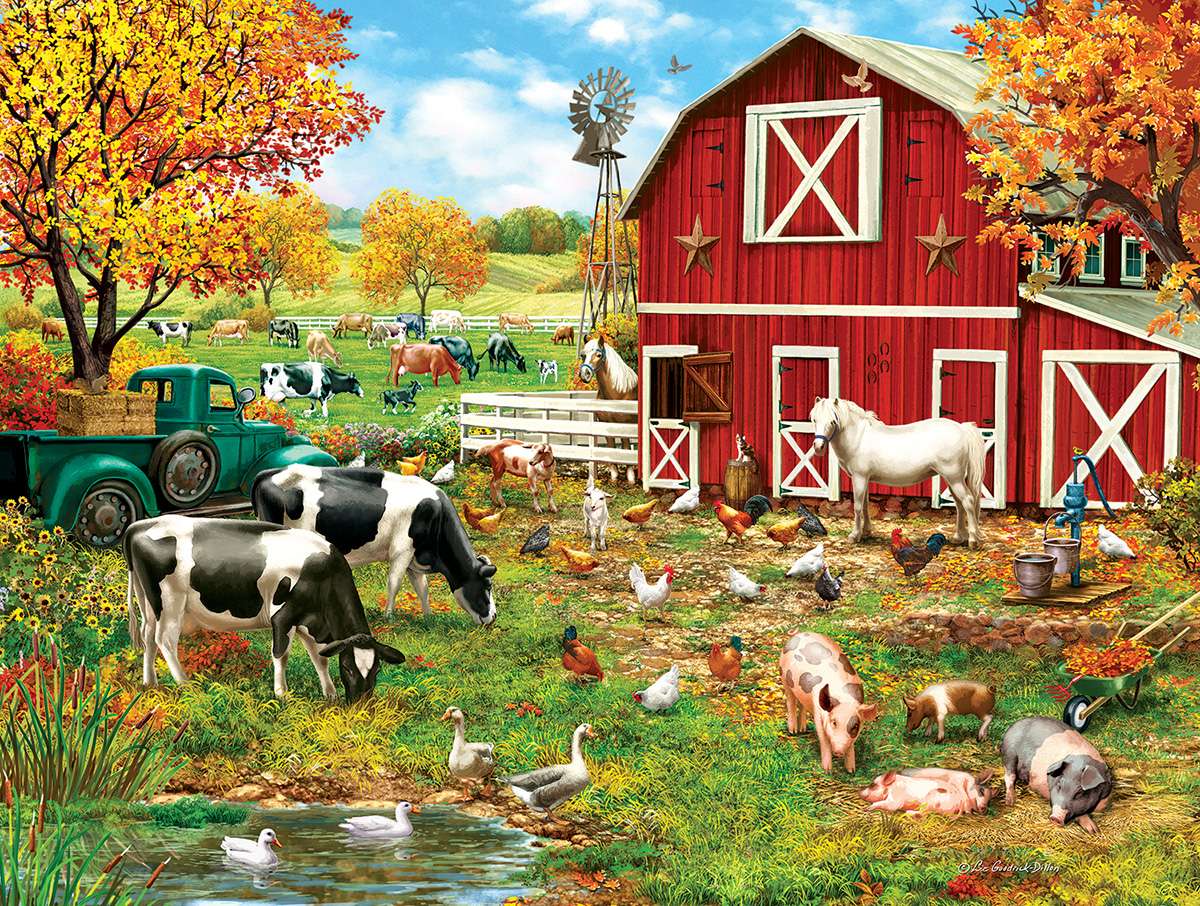 Dieren op de boerderij legpuzzel online