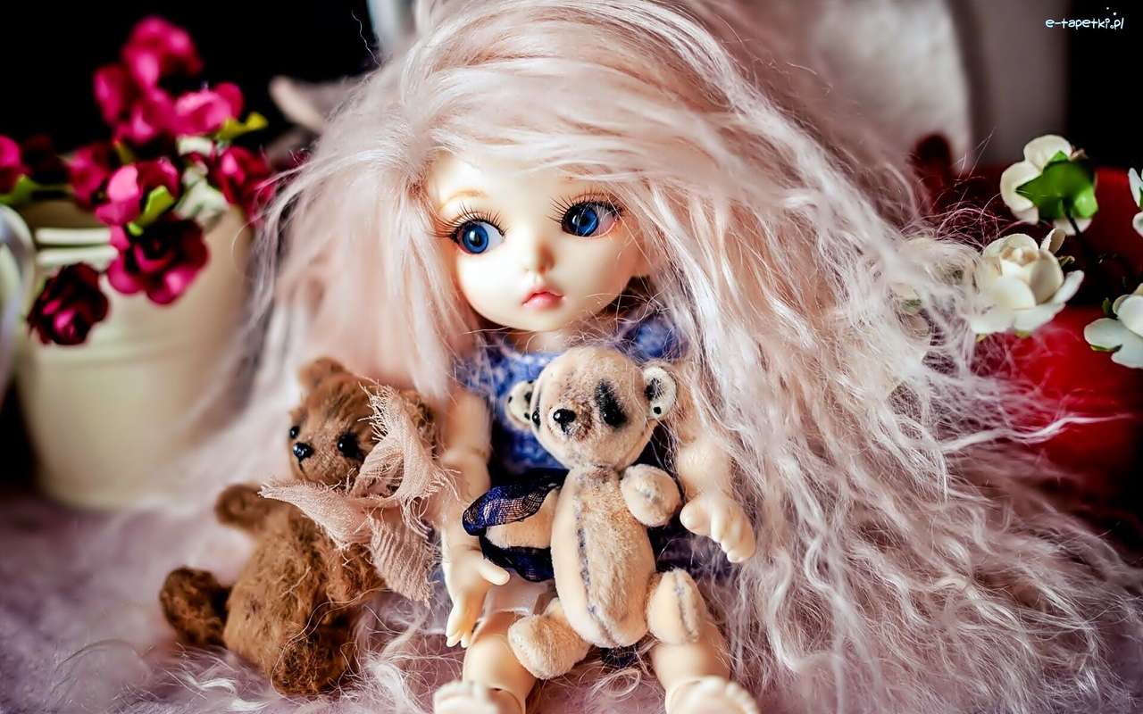 Кукла, мишки Тедди пазл онлайн