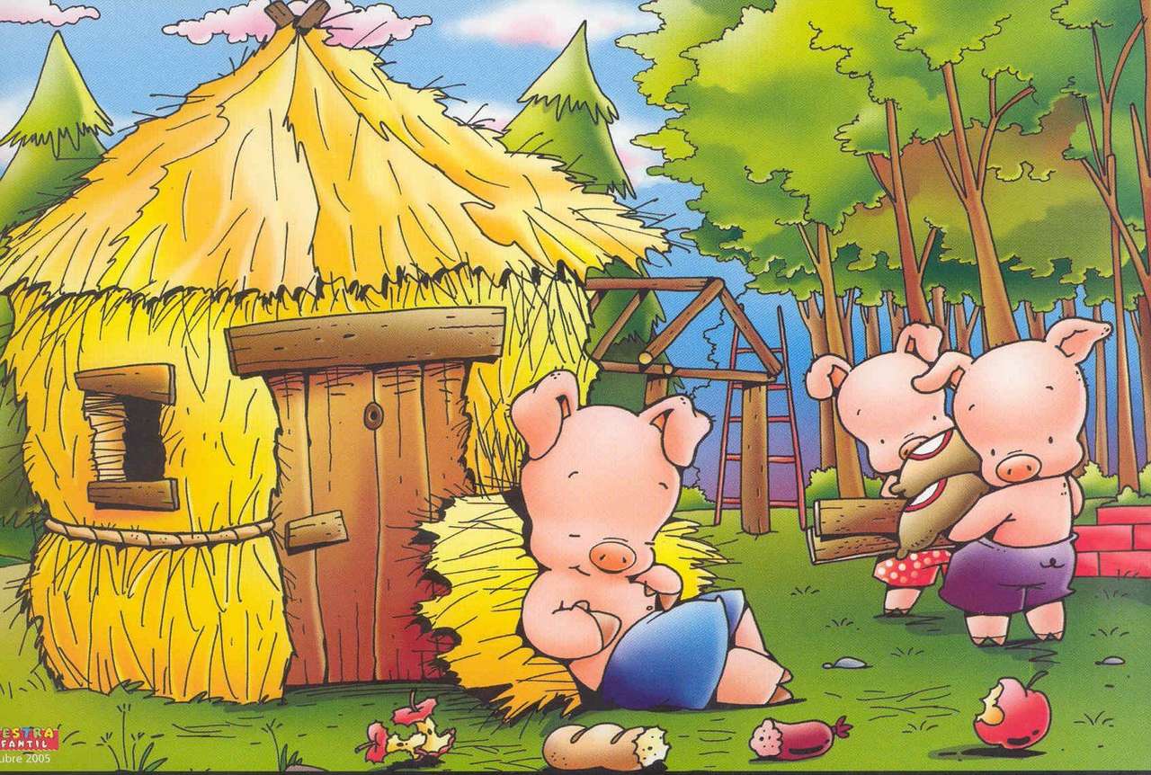 The 3 little pigs and the wolf jigsaw puzzle online