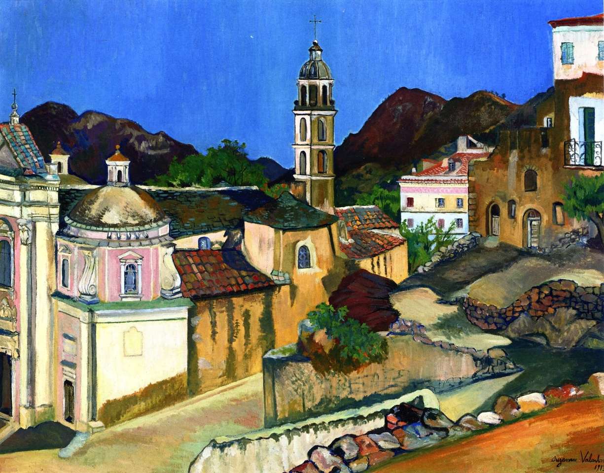"Church in Corsica" of Suzanne Valadon (1913) online puzzle