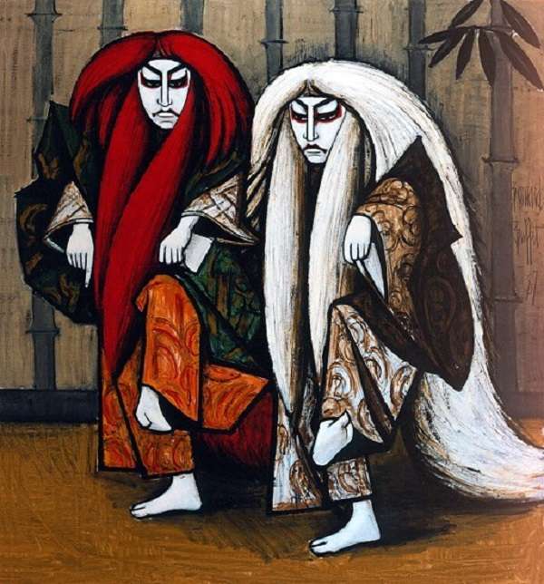 "Kabuki Ren Jishi" van Bernard Buffet legpuzzel online