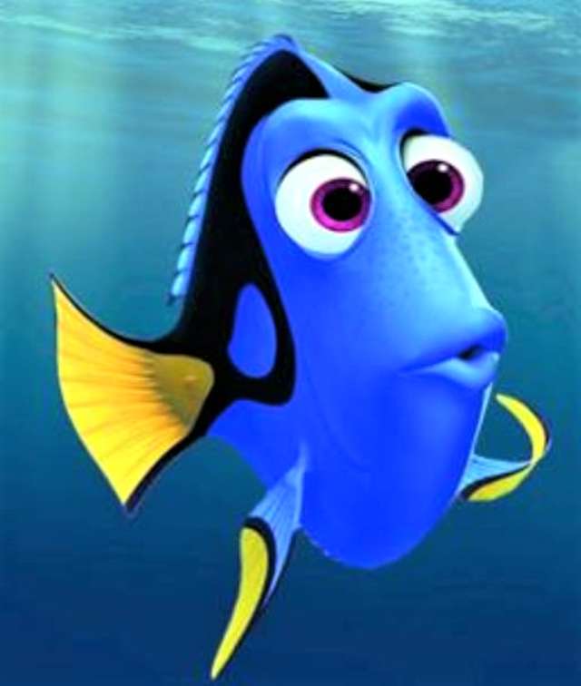 Personaje Dory de la película "Buscando a Nemo" rompecabezas en línea