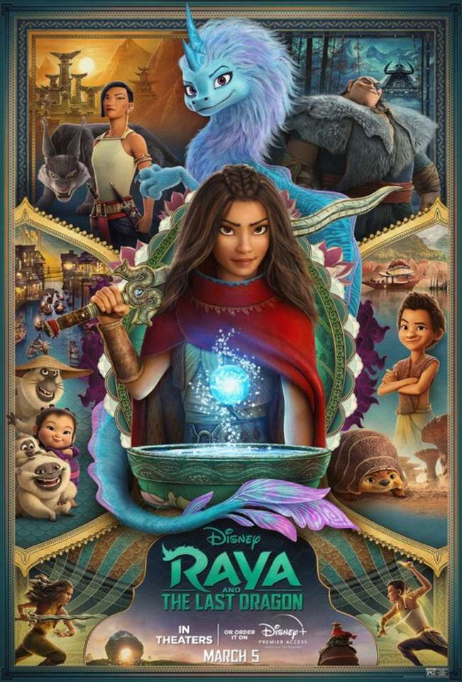 Raya and the last Dragon Film poster online puzzle