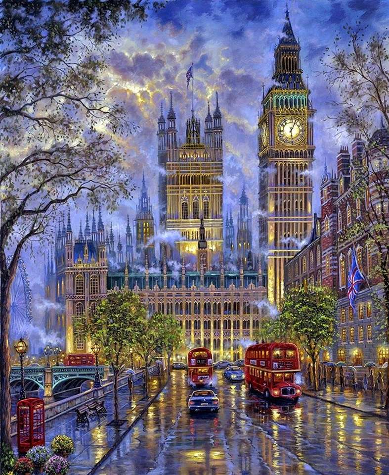 Rainy London. puzzle online