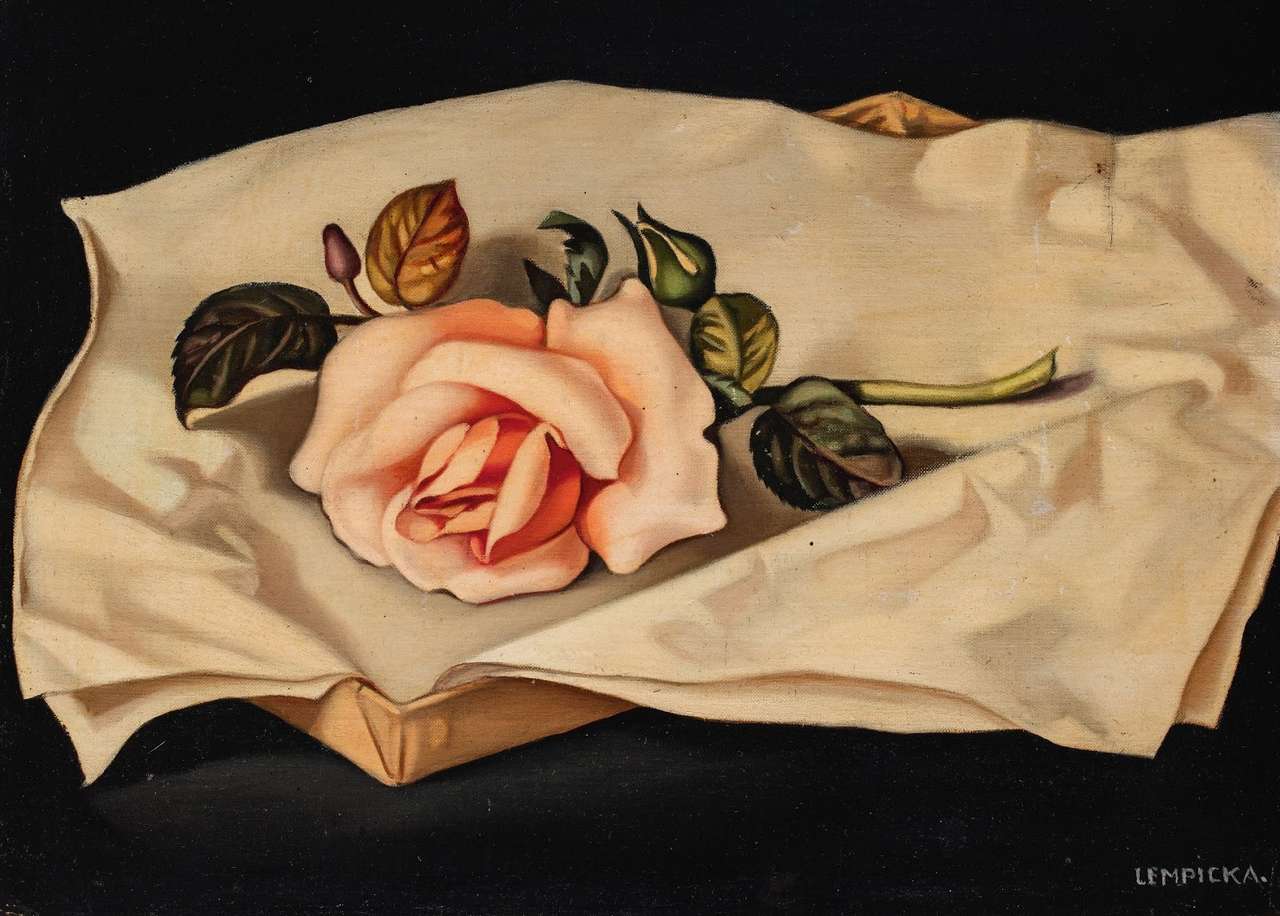 "Uma rosa" de Tamara de Lempicka quebra-cabeças online