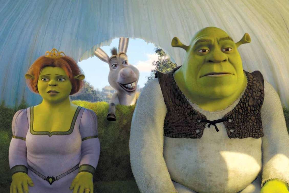 Shrek en Fiona legpuzzel online
