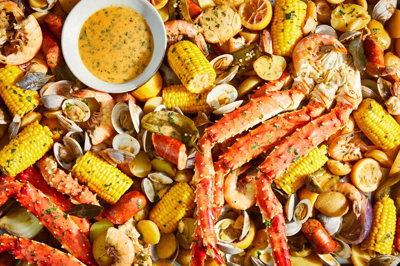 Seafood with sauce jigsaw puzzle online