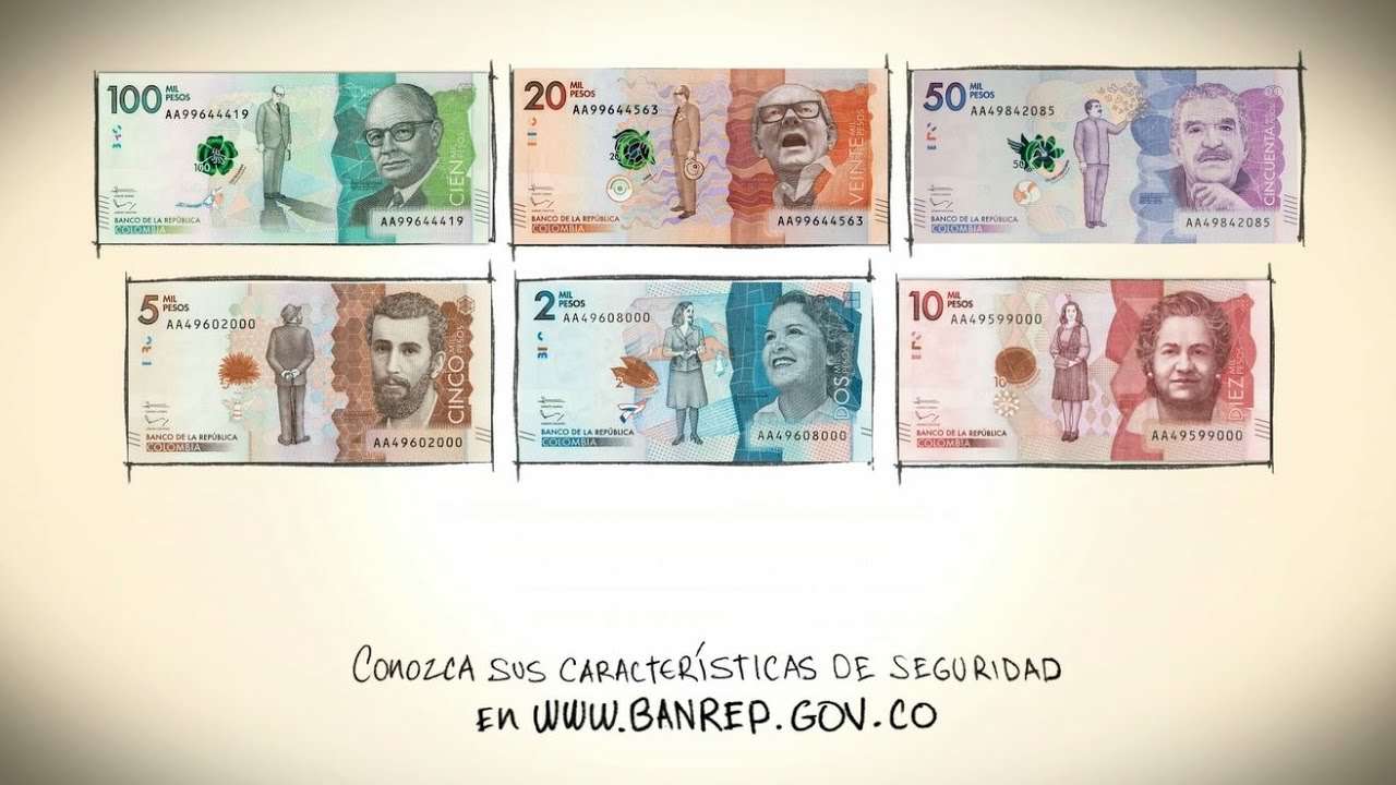 Текущи банкноти от Колумбия онлайн пъзел