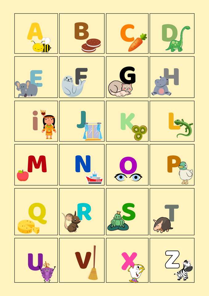 Alphabet jigsaw puzzle online