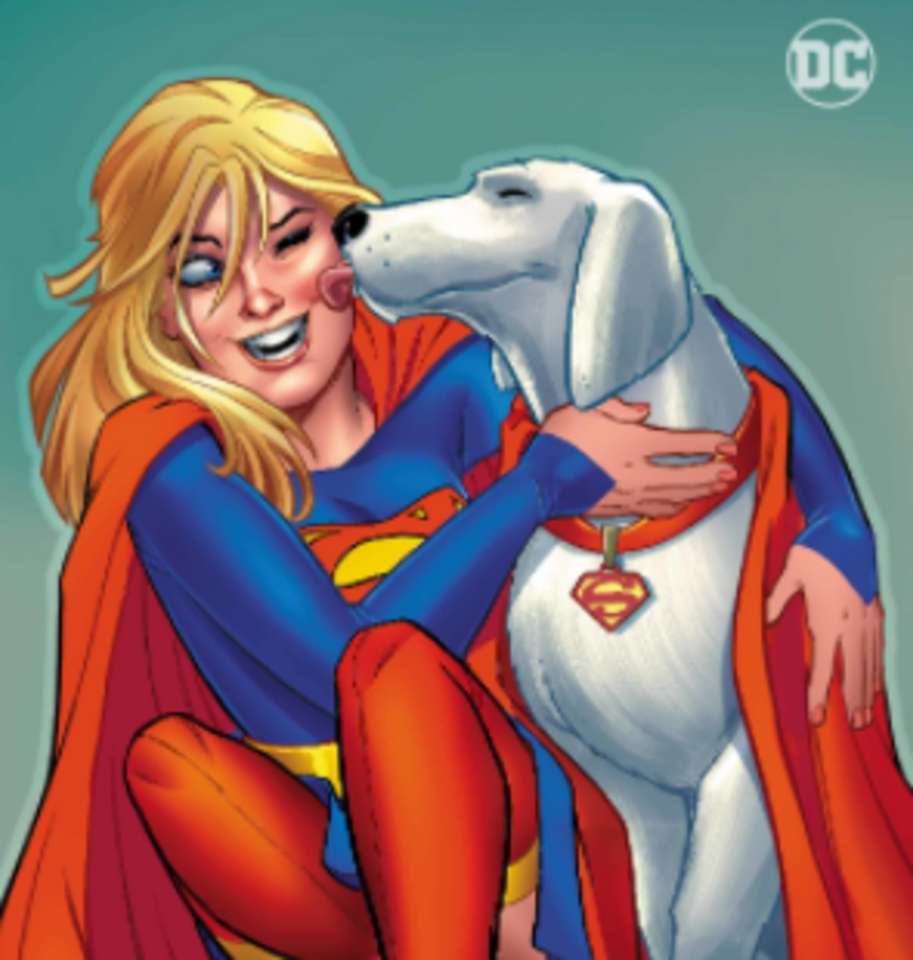Supergirl și Krypto Superdog jigsaw puzzle online