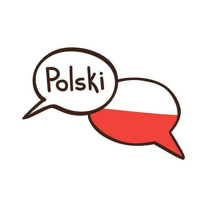 Bandera de idioma polaco rompecabezas en línea
