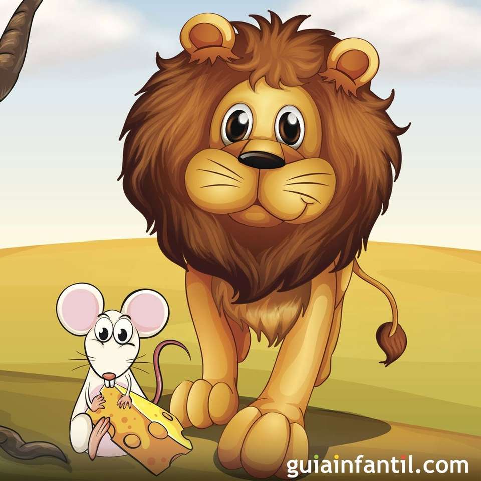 Лев і мишка онлайн пазл
