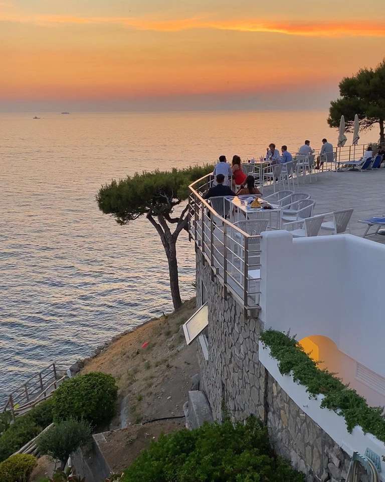 Západ slunce v Capri Itálie skládačky online