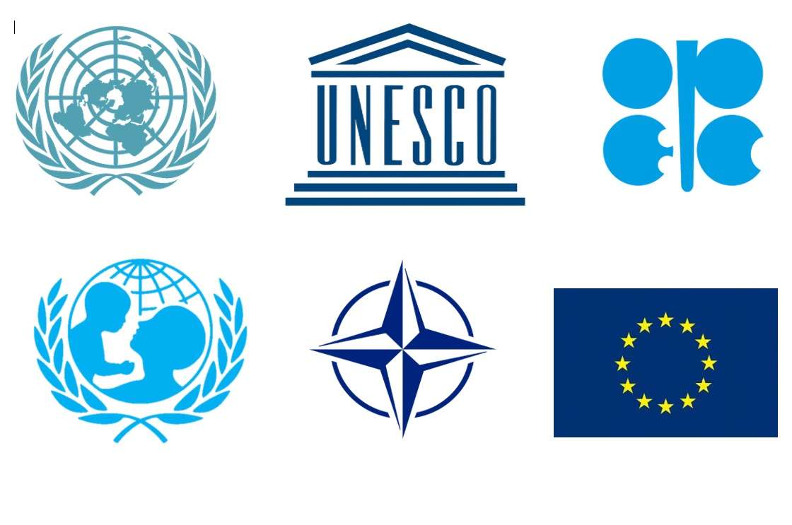 Weltorganisationen Logos. Online-Puzzle