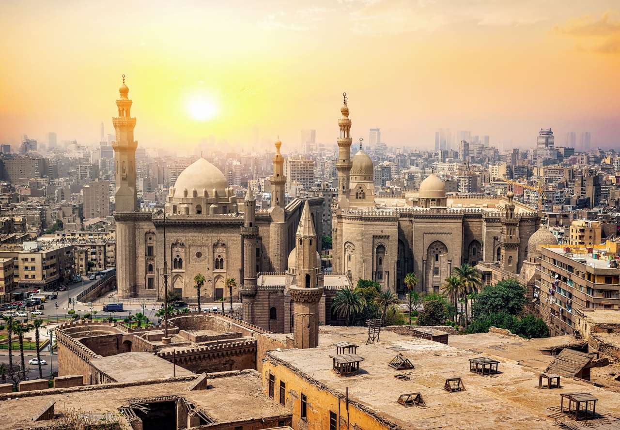 Moskee Sultan in Cairo, Egypte online puzzel