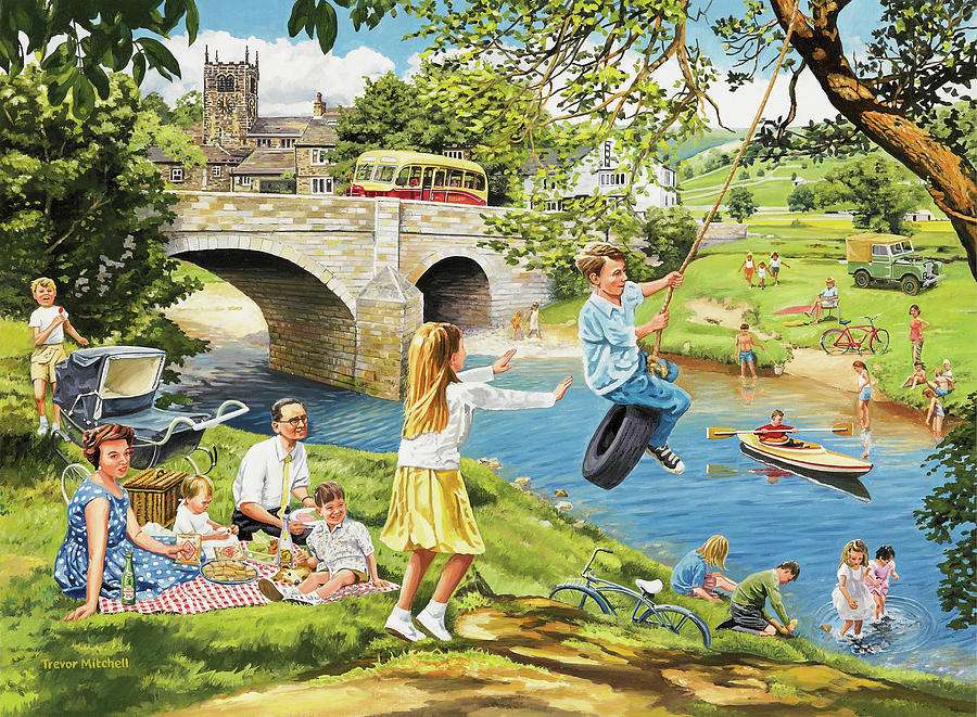 Petrecere a timpului liber pe râu puzzle online