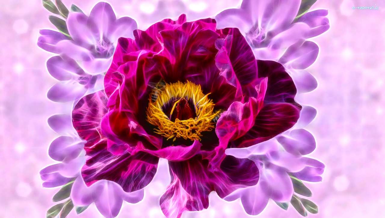 Grafisk blomma Pussel online