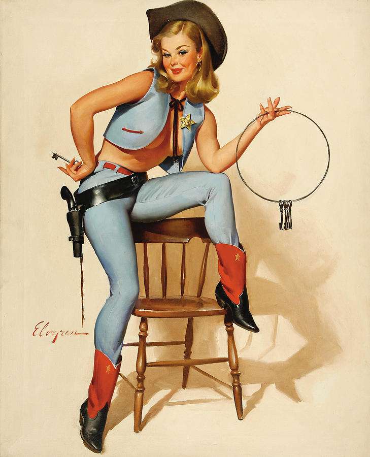 Cowgirl pin up ............... online puzzle