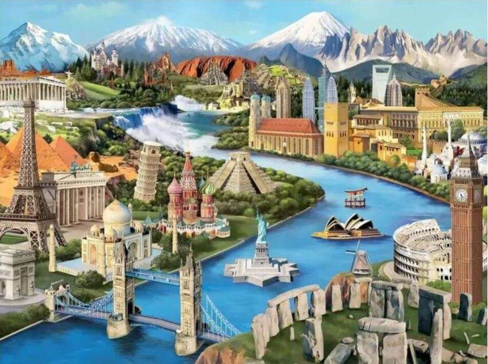 Einige der schönsten Denkmäler der Welt. Puzzlespiel online